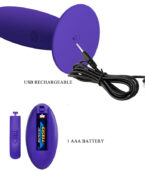 PRETTY LOVE - VIBRATEUR ANAL YOUTH PLUG TÉLÉCOMMANDE VIOLET