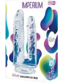 ALIVE - IMPERIUM DOUBLE PÉNIS RÉALISTE TRANSPARENT 12/14 CM