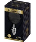 ALIVE - PLUG DE PLAISIR ANAL SPIRAL METAL FLUFFY NOIR TAILLE L