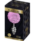 ALIVE - PLUG DE PLAISIR ANAL SPIRAL METAL FLUFFY VIOLET TAILLE L