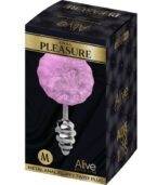 ALIVE - PLUG DE PLAISIR ANAL SPIRAL MÉTAL FLUFFY VIOLET TAILLE M