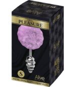 ALIVE - PLUG DE PLAISIR ANAL SPIRAL MÉTAL FLUFFY VIOLET TAILLE S