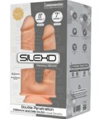 SILEXD - MODÈLE 1 PÉNIS RÉALISTE DOBLE PENETRACION PREMIUM SILEXPAN SILICONE 17.5 / 19.5 CM