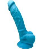 SILEXD - MODÈLE 1 PÉNIS RÉALISTE PREMIUM SILEXPAN SILICONE BLEU 17.5 CM