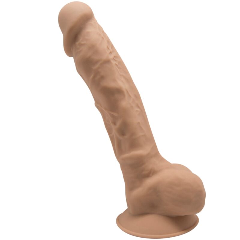 SILEXD - MODÈLE 1 PÉNIS RÉALISTE PREMIUM SILEXPAN SILICONE CARAMEL 17.5 CM