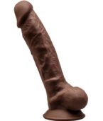 SILEXD - MODÈLE 1 PÉNIS RÉALISTE PREMIUM SILEXPAN SILICONE MARRON 17.5 CM