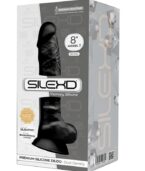 SILEXD - MODÈLE 1 PÉNIS RÉALISTE PREMIUM SILEXPAN SILICONE NOIR 20 CM