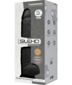 SILEXD - MODÈLE 1 PÉNIS RÉALISTE PREMIUM SILEXPAN SILICONE NOIR 38 CM