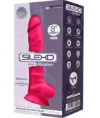 SILEXD - MODÈLE 1 VIBRATEUR PÉNIS RÉALISTE SILICONE PREMIUM SILEXPAN FUCHSIA 20 CM