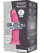 SILEXD - MODÈLE 2 PÉNIS RÉALISTE PREMIUM SILEXPAN SILICONE FLUORESCENT ROSE 15 CM