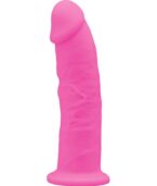 SILEXD - MODÈLE 2 PÉNIS RÉALISTE PREMIUM SILEXPAN SILICONE FLUORESCENT ROSE 15 CM