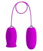 PRETTY LOVE - VIBRATEUR RECHARGEABLE DAISY DUAL EGG VIOLET