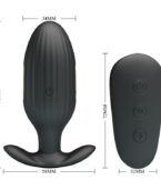 PRETTY LOVE - VIBRATEUR ANAL RECHARGEABLE KELLY PLUG NOIR