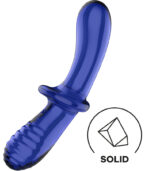 SATISFYER - GODE DOUBLE CRISTAL BLEU