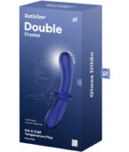 SATISFYER - GODE DOUBLE CRISTAL BLEU