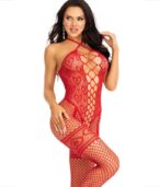 LEG AVENUE - BODYSTOCKING COU LICOL COEURS ROUGES ROUGE