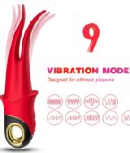 ARMONY - VIBRATEUR SHADOW DOUBLE TÊTE TEASING ROUGE