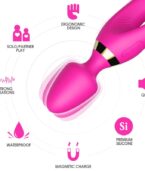 ARMONY - MASSEUR & VIBRATEUR LAPIN FUCHSIA