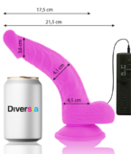 DIVERSIA - DILDO VIBRANT FLEXIBLE VIOLET 21.5 CM -O- 4.5 CM