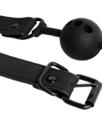 FETISH SUBMISSIVE BONDAGE - BÂILLON À BOULE EN SILICONE RESPIRANT