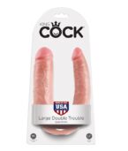 KING COCK - GODE DOUBLE PÉNÉTRATION 17.8 CM NATUREL