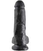 KING COCK - 8 GODE NOIR AVEC BOULES 20.3 CM