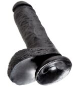 KING COCK - 8 GODE NOIR AVEC BOULES 20.3 CM