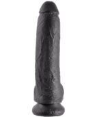 KING COCK - 9 GODE NOIR AVEC BOULES 22.9 CM