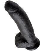 KING COCK - 9 GODE NOIR AVEC BOULES 22.9 CM