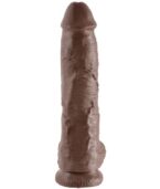 KING COCK - 10 GODE MARRON AVEC BOULES 25.4 CM