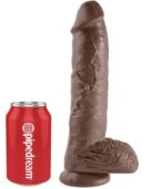 KING COCK - 10 GODE MARRON AVEC BOULES 25.4 CM