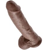 KING COCK - 10 GODE MARRON AVEC BOULES 25.4 CM