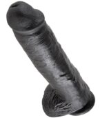 KING COCK - 11 GODE NOIR AVEC BOULES 28 CM