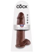 KING COCK - 12 GODE MARRON AVEC BOULES 30.48 CM