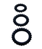 BAILE - TITAN SET 3 PCS COCK RING NOIR 2.8 + 2.4 + 1.9 CM