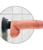 KING COCK - GODE VIBRATEUR AVEC TESTICULES 17.78 CM NATUREL