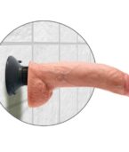 KING COCK - GODE VIBRATEUR AVEC TESTICULES 23 CM NATUREL