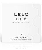 LELO - BOÎTE DE PRÉSERVATIFS HEX 3 UNITÉS