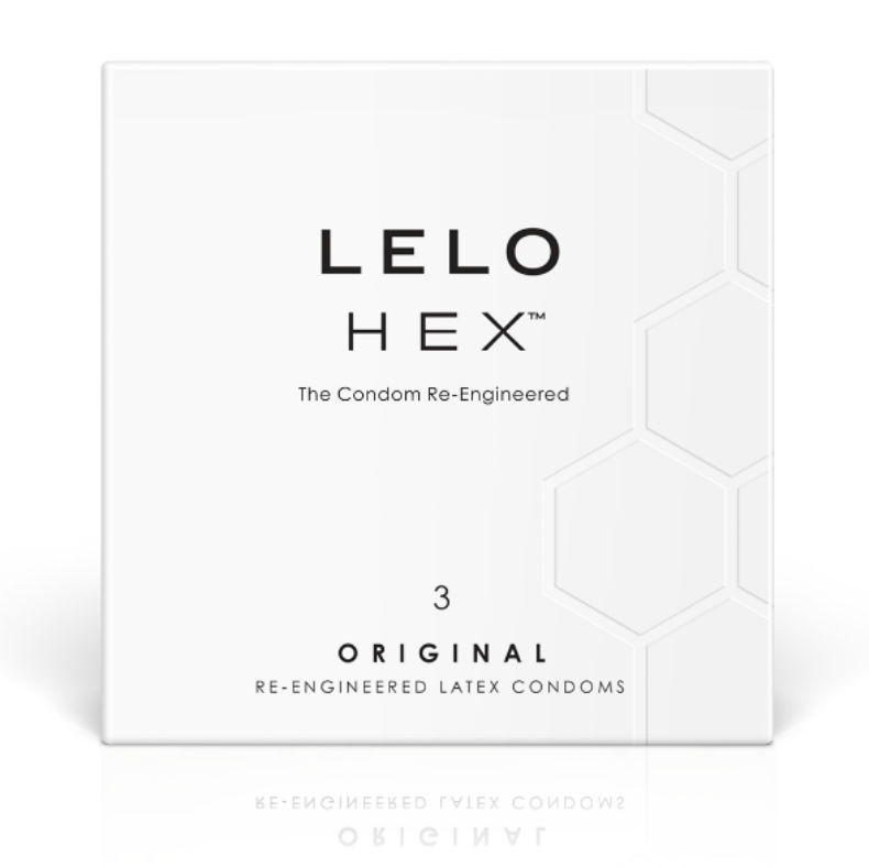 LELO - BOÎTE DE PRÉSERVATIFS HEX 3 UNITÉS