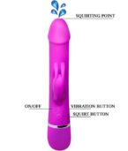 PRETTY LOVE - VIBRATEUR HENRY AVEC 12 MODES DE VIBRATION ET FONCTION SQUIRT