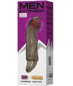 BAILE - GAINE DEXTENSION DE PÉNIS AVEC VIBRATION ET SANGLE POUR TESTICULES 13.5 CM