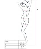 PASSION - FEMME BS016 BODYSTOCKING NOIR TAILLE UNIQUE