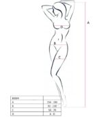 PASSION - FEMME BS034 BODYSTOCKING BLANC TAILLE UNIQUE