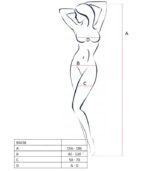 PASSION - FEMME BS038 BODYSTOCKING BLANC TAILLE UNIQUE