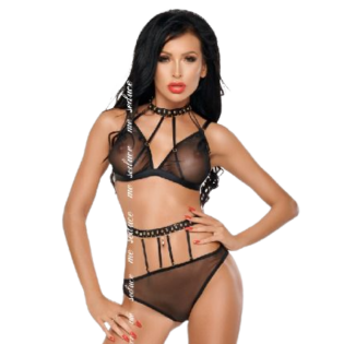 ME-SEDUCE - DOTTY ENSEMBLE DEUX PIÈCES NOIR L/XL