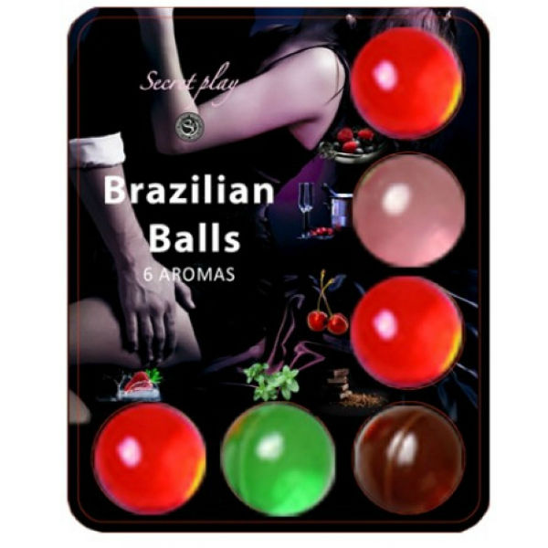 SECRETPLAY - BALLES BRÉSILIENNES LUBRIFIANT HOT BALLS 6 UNITÉS