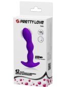 PRETTY LOVE - MASSAGER ANAL 12 MODES DE VIBRATION LILAS