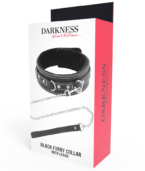 DARKNESS - COLLIER EN CUIR DE HAUTE QUALITÉ AVEC LAISSE