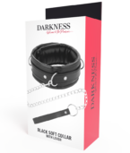 DARKNESS - COLLIER EN CUIR SOUPLE AVEC CHAÎNE