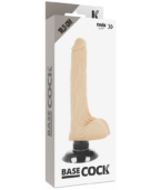 BASECOCK - VIBRATEUR RÉALISTE 2-1 NATUREL 18.5 CM -O- 4 CM